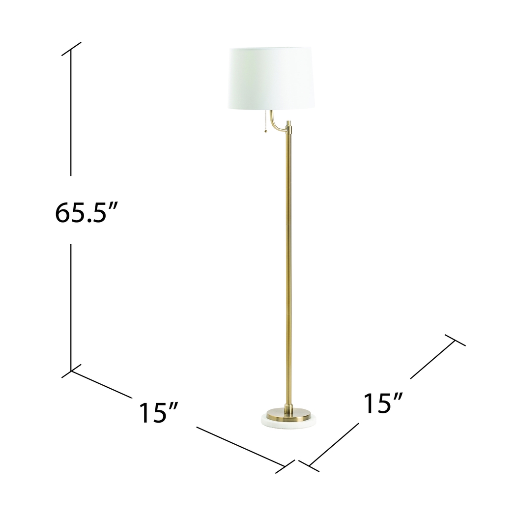Onique Shores Brass Floor Lamp - Thumbnail - Image 3