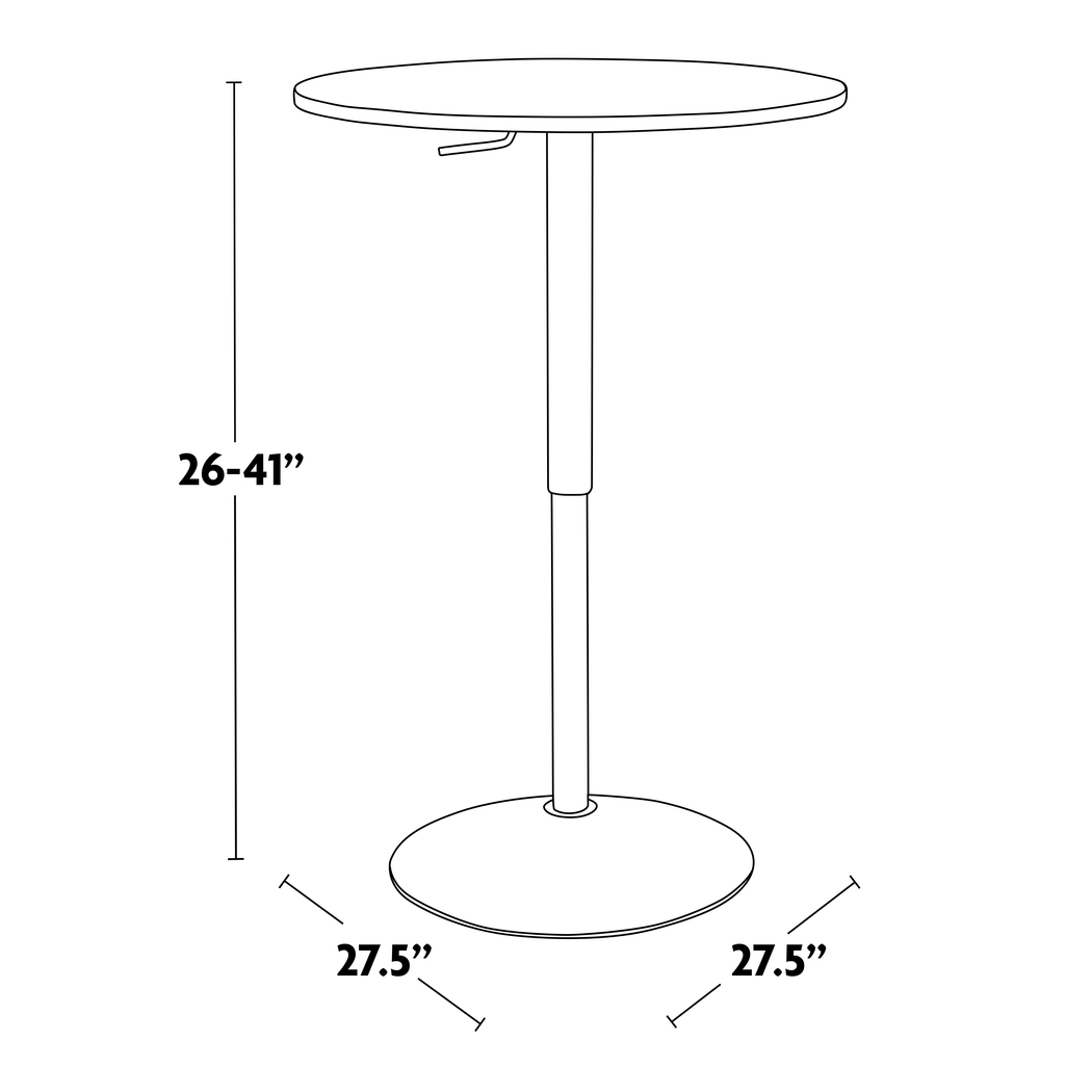 Onlei Black Bar Height Table - Thumbnail - Image 5