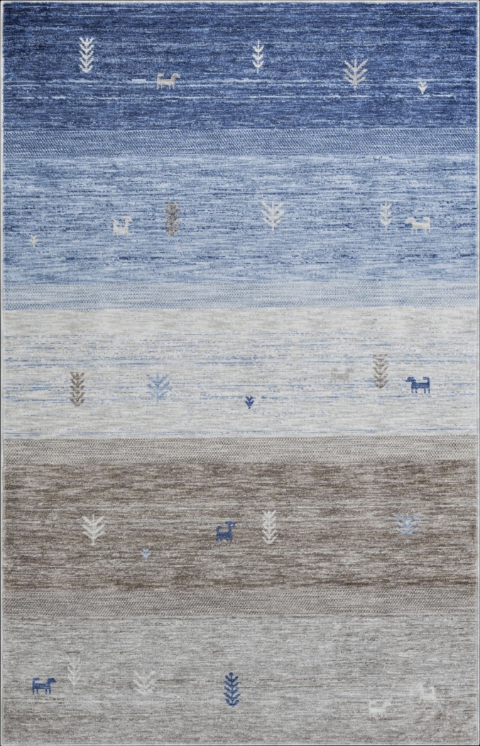 Onoly Blue 5'3 x 8' Rug - Thumbnail - Image 1