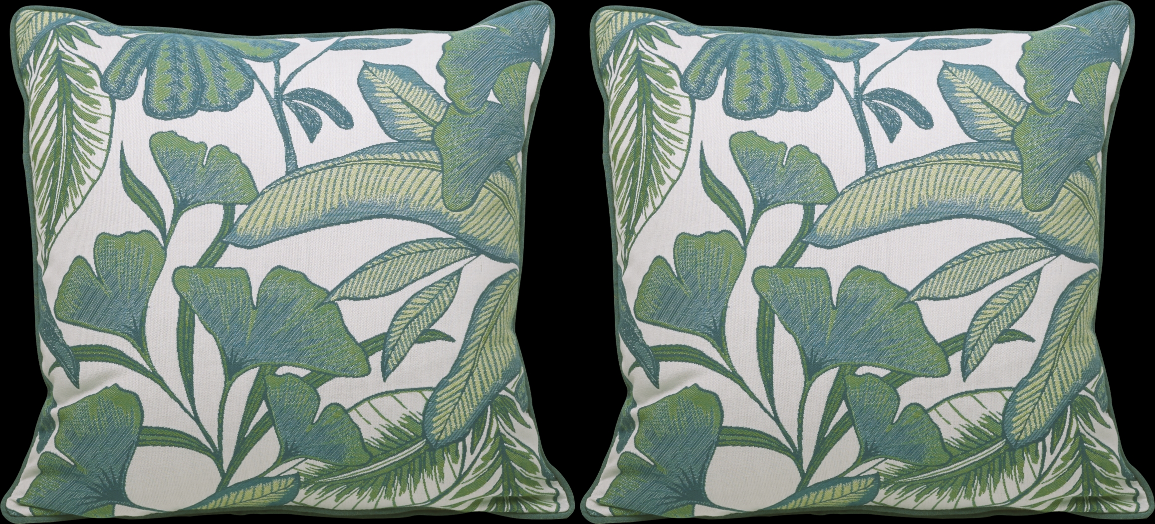 Lavish Palm Green Indoor/Outdoor Accent Pillow, Set of Two - Thumbnail - Image 1