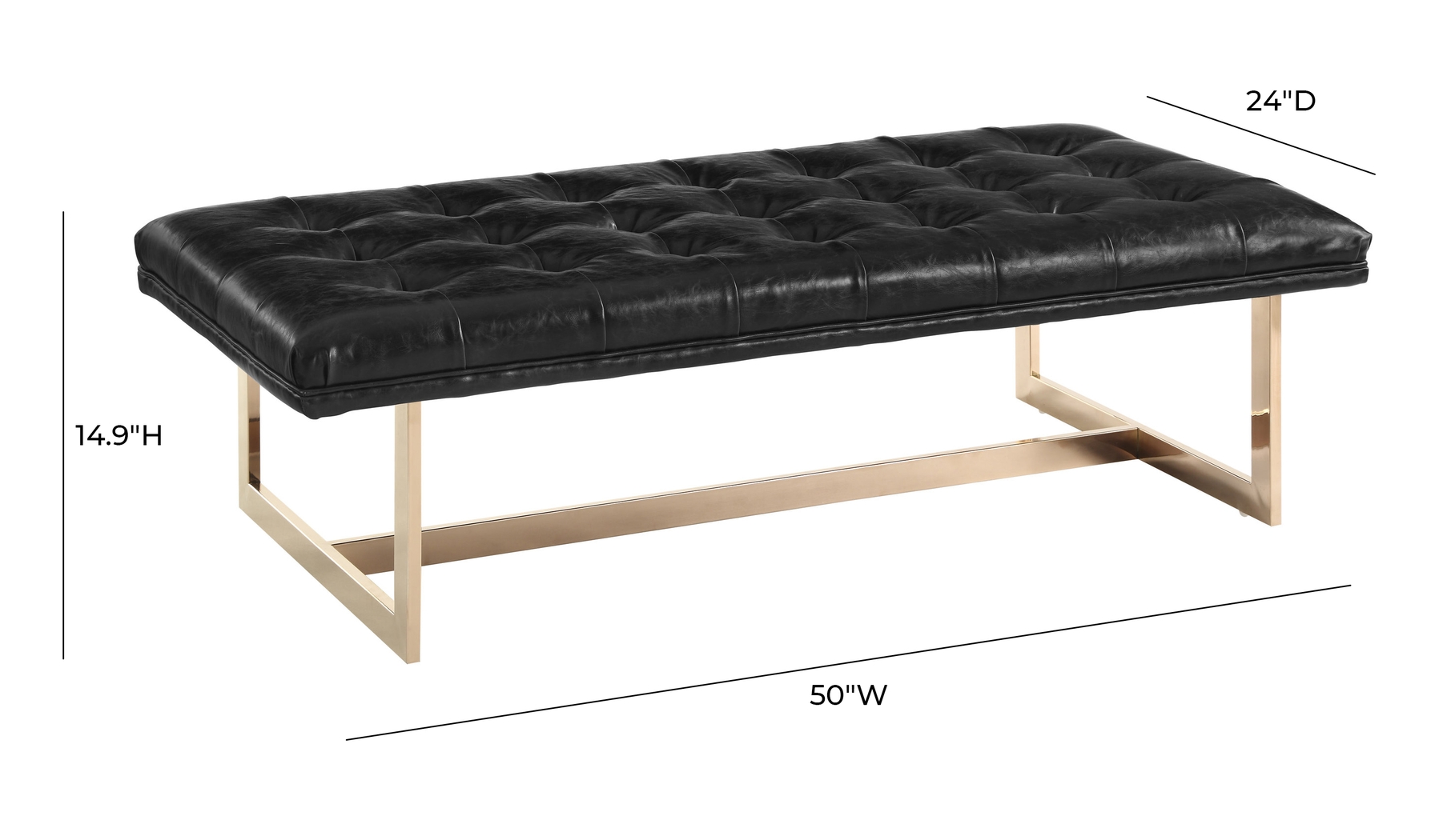 Oppland Black Accent Bench - Thumbnail - Image 7
