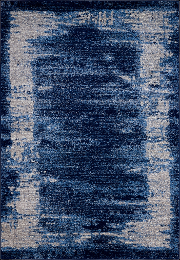 Optical Illusion Blue 5'3 x 7'4 Rug - Thumbnail - Image 1