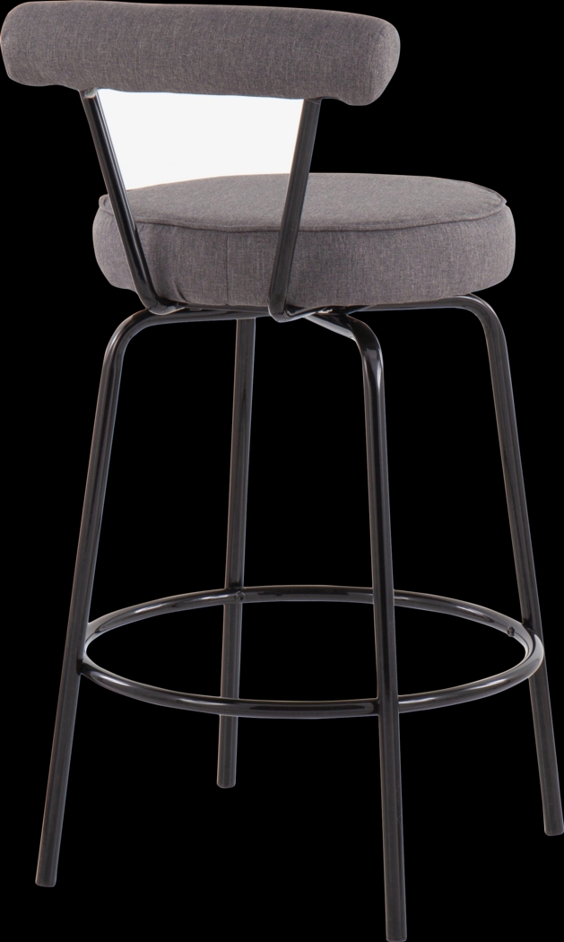 Orangethorpe Charcoal Counter Height Stool, Set of 2 - Thumbnail - Image 4