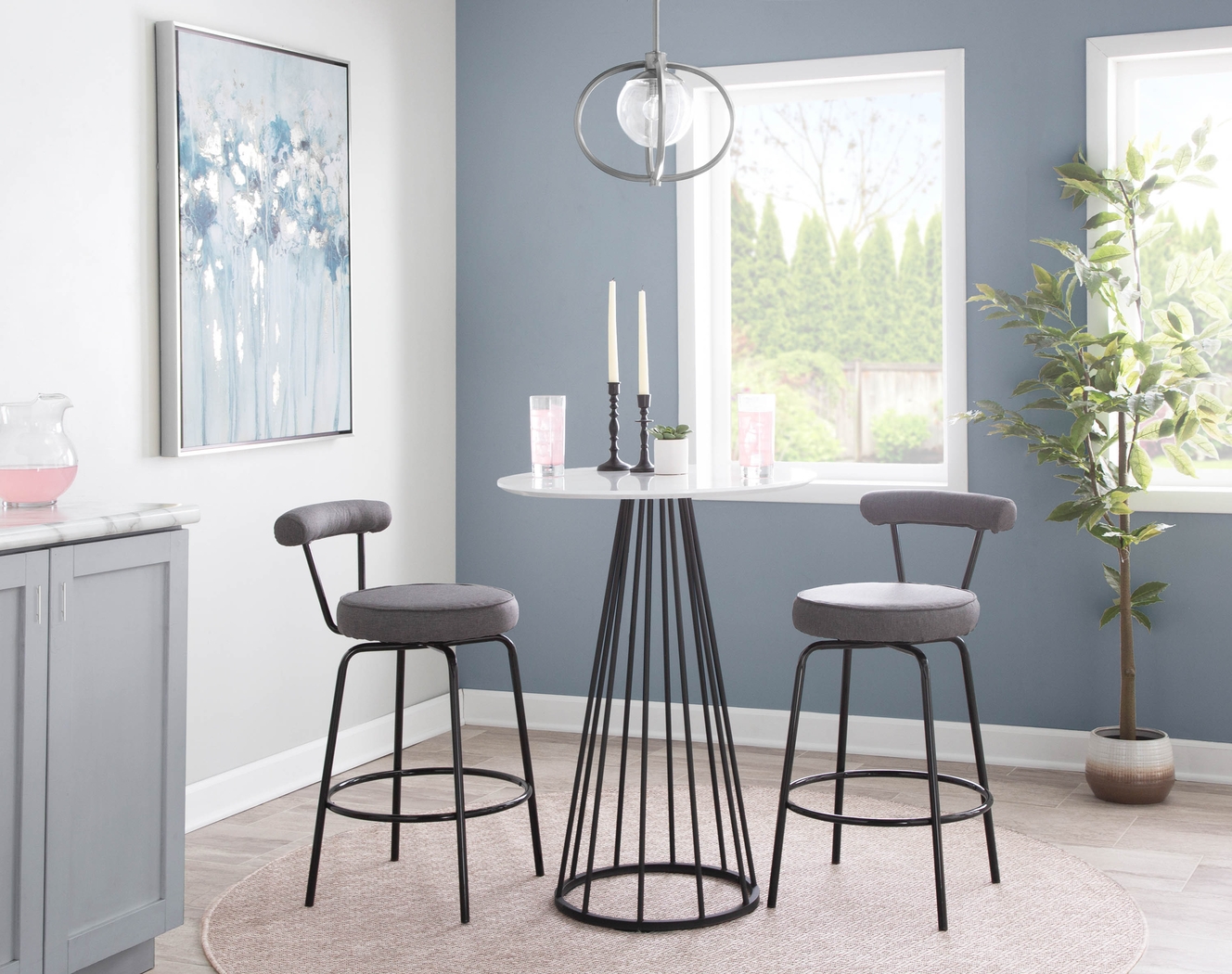 Orangethorpe Charcoal Counter Height Stool, Set of 2 - Thumbnail - Image 9