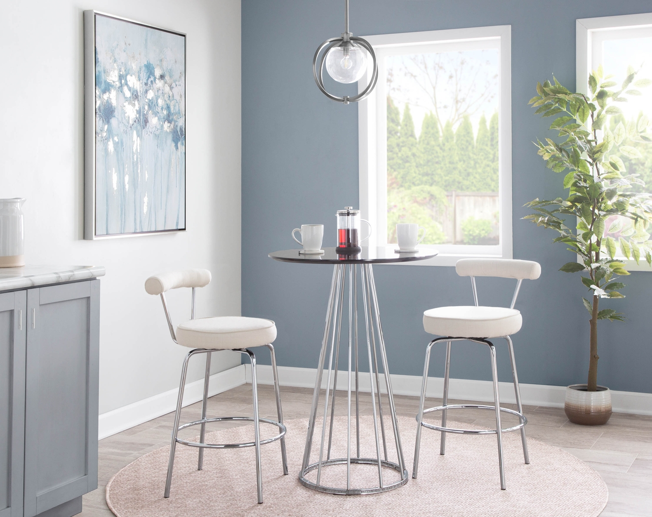 Orangethorpe Cream Counter Height Stool, Set of 2 - Thumbnail - Image 8