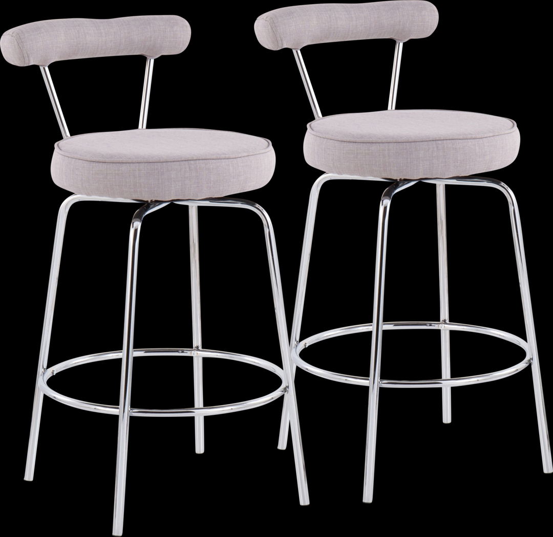 Orangethorpe Gray Counter Height Stool, Set of 2 - Thumbnail - Image 1