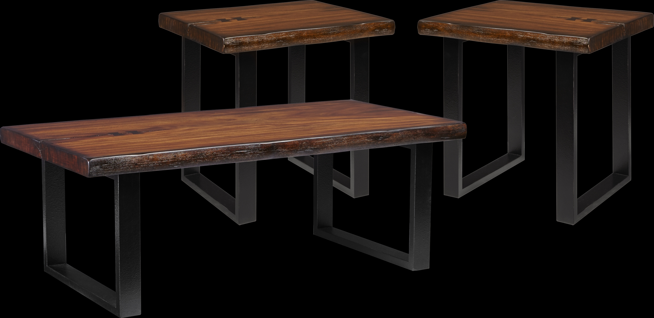 Orchard Grove Mahogany 3 Pc Table Set - Thumbnail - Image 1