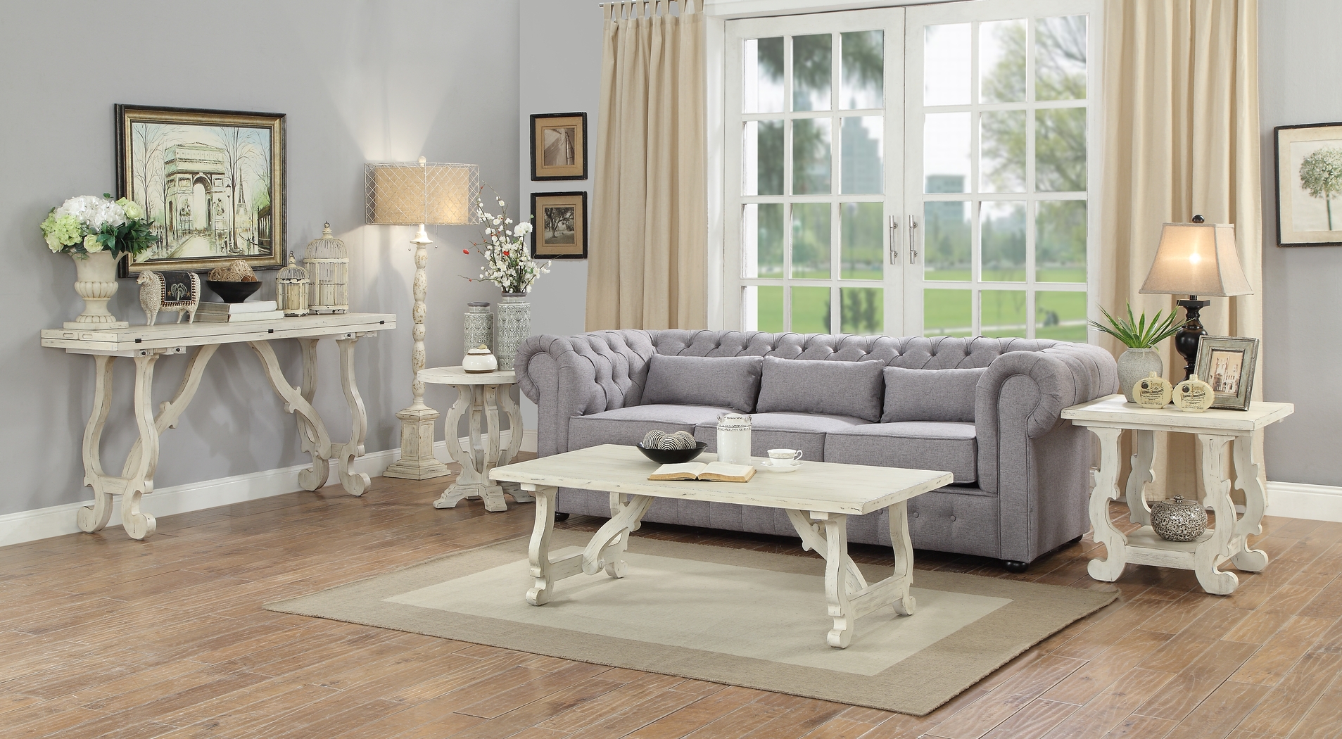 Orchard Park Cream Accent Table - Thumbnail - Image 4