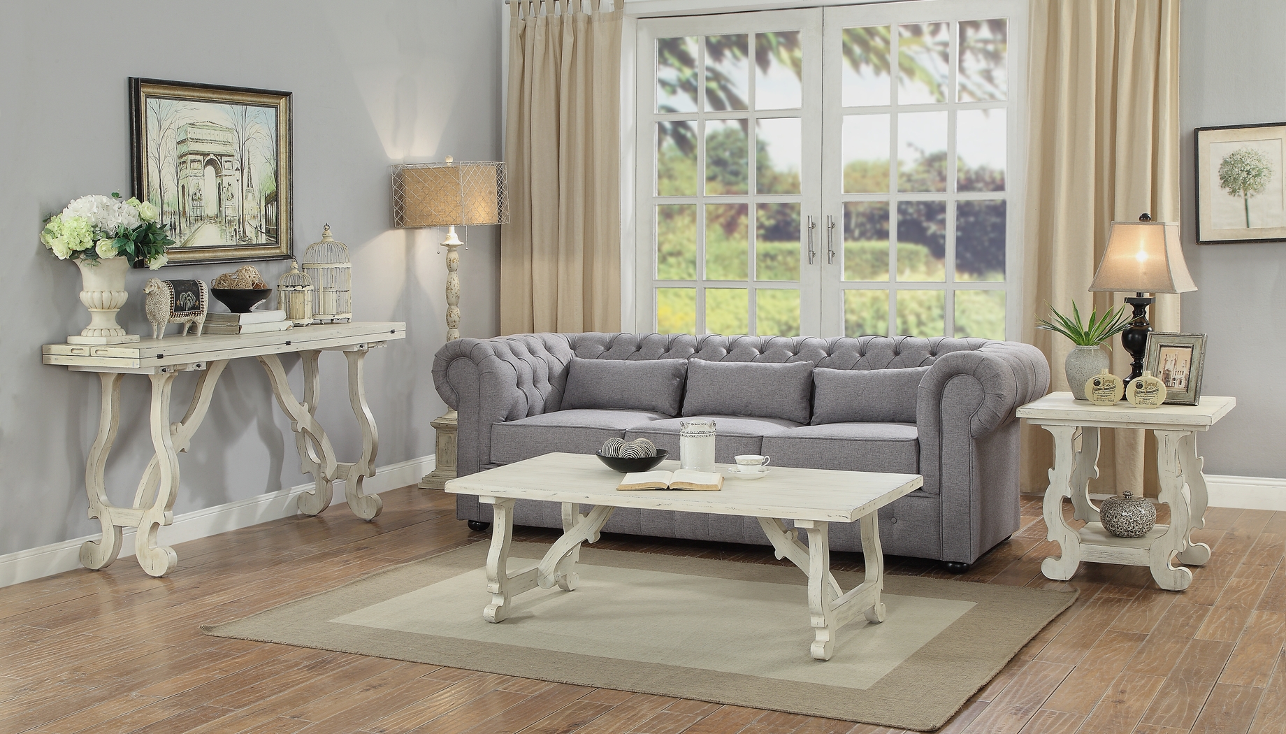 Orchard Park Cream End Table - Thumbnail - Image 4