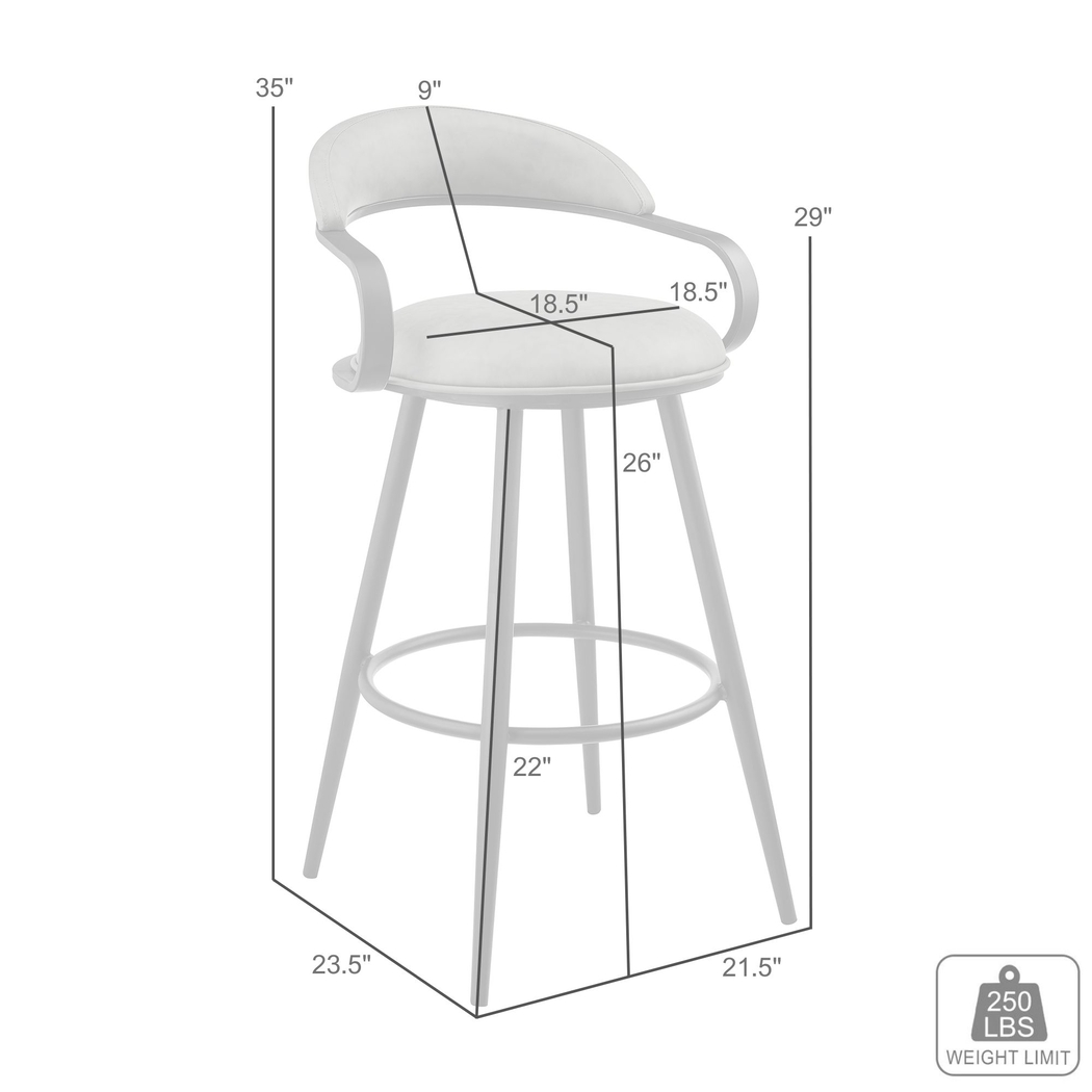 Orcone Black Counter Height Stool - Thumbnail - Image 8