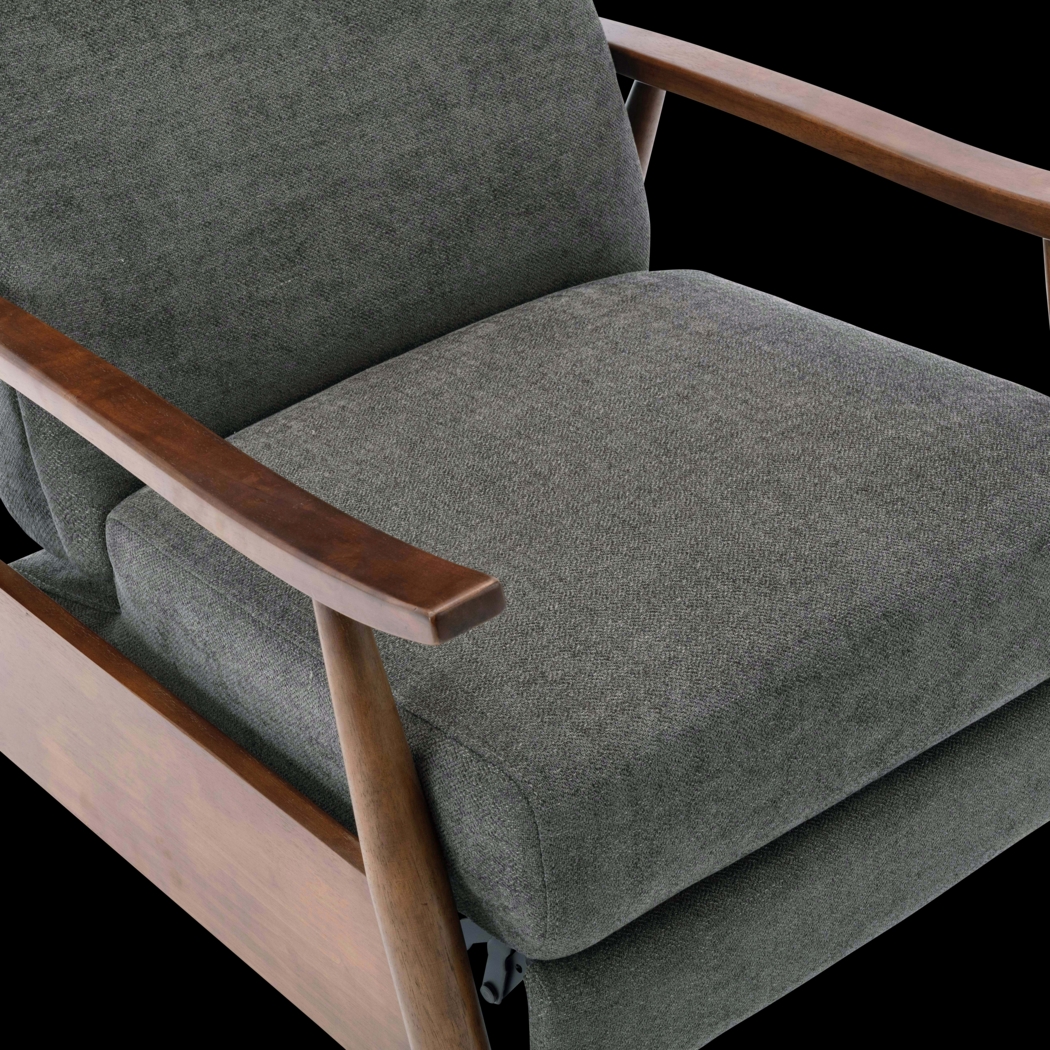 Orcut Charcoal Push Back Recliner - Thumbnail - Image 9