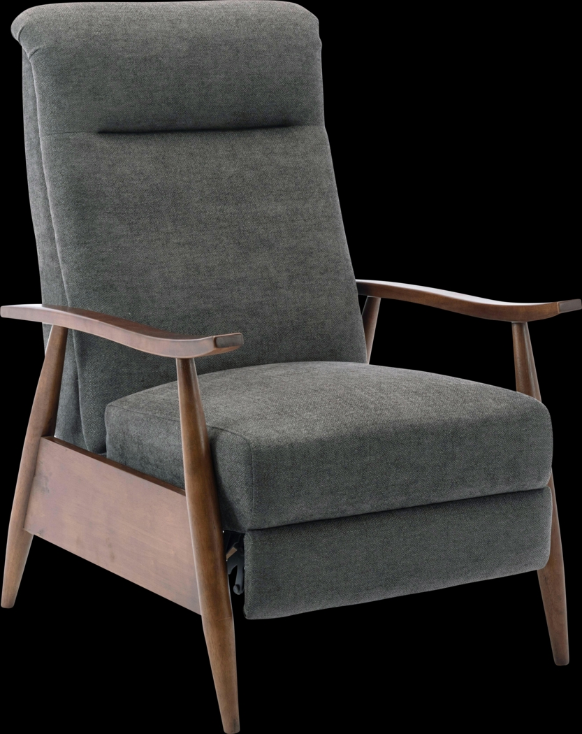 Orcut Charcoal Push Back Recliner - Thumbnail - Image 1