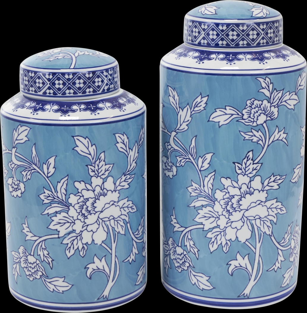 Oredu Blue Jar, Set of 2 - Thumbnail - Image 1