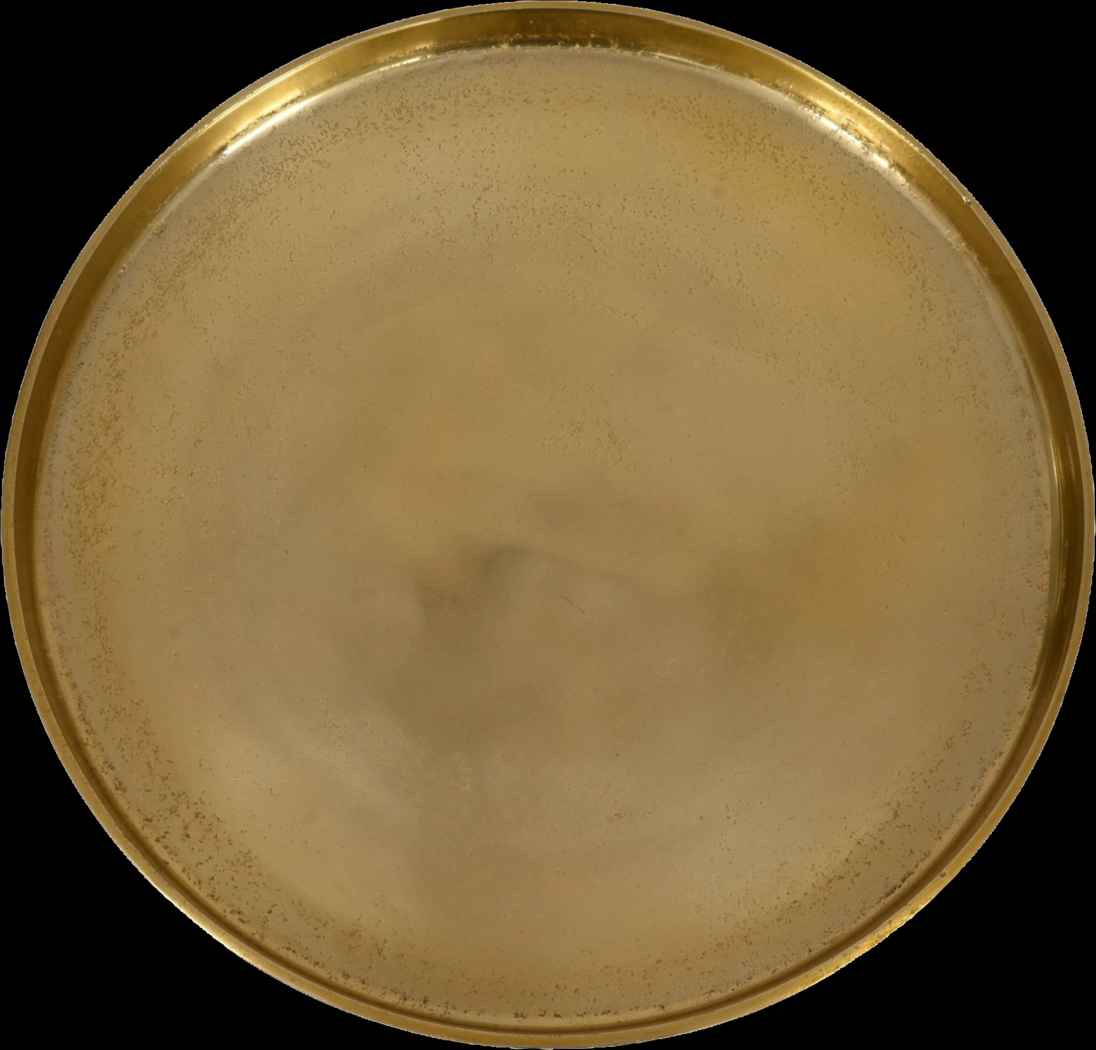 Orelia Gold Accent Table with Black Marble Base - Thumbnail - Image 4