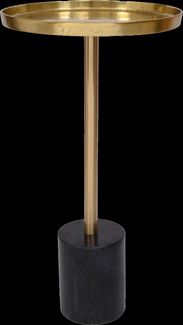 Orelia Gold Accent Table with Black Marble Base - Thumbnail - Image 1