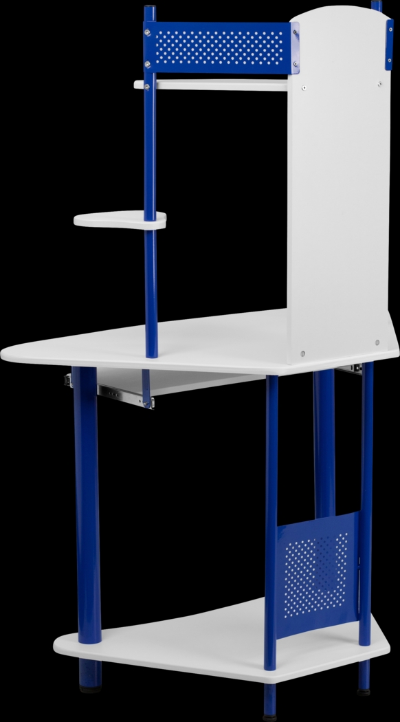 Oren Blue Desk and Hutch - Thumbnail - Image 2