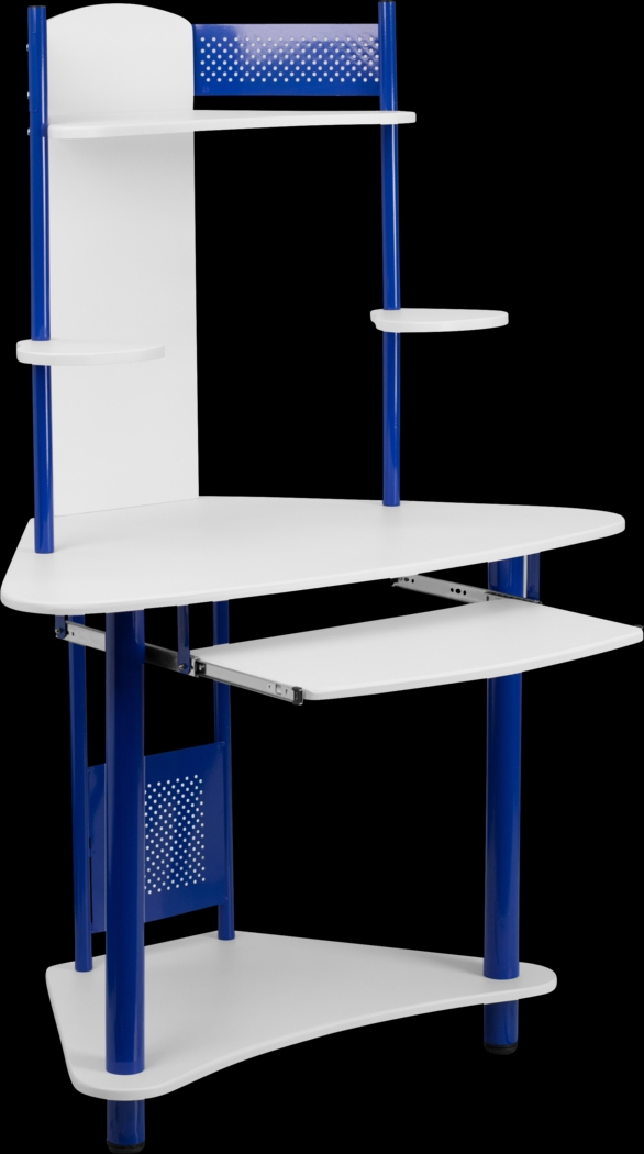 Oren Blue Desk and Hutch - Thumbnail - Image 1