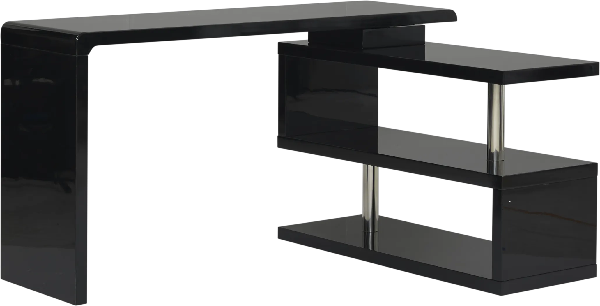 Oria Black 55 in. Console Table/Adjustable Desk - Thumbnail - Image 2