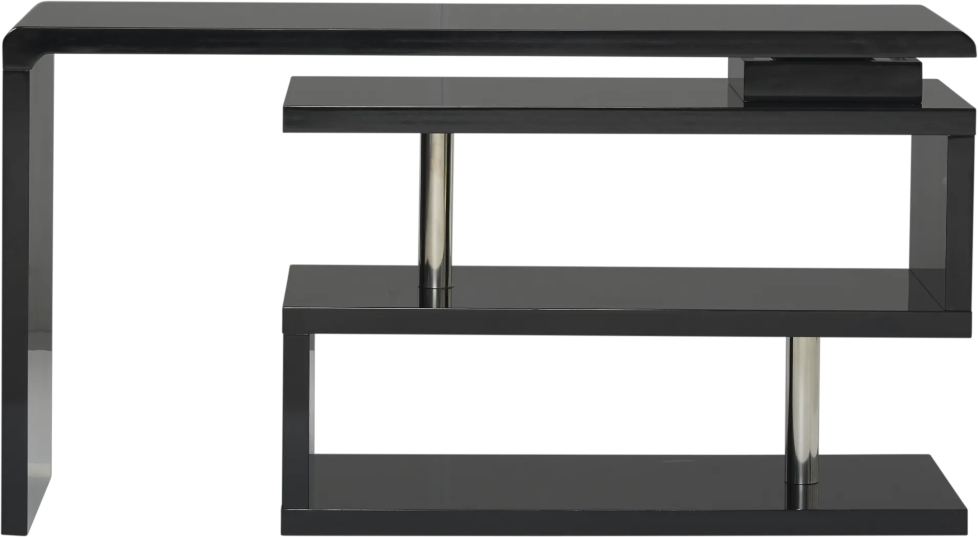 Oria Black 55 in. Console Table/Adjustable Desk - Thumbnail - Image 3