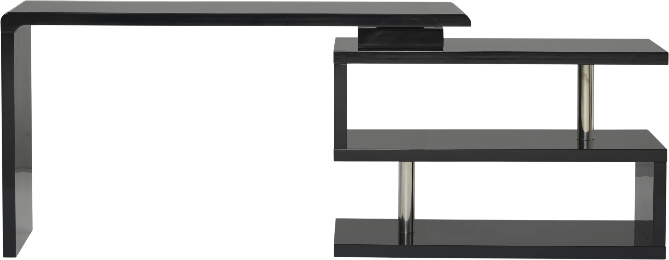 Oria Black 55 in. Console Table/Adjustable Desk - Thumbnail - Image 1