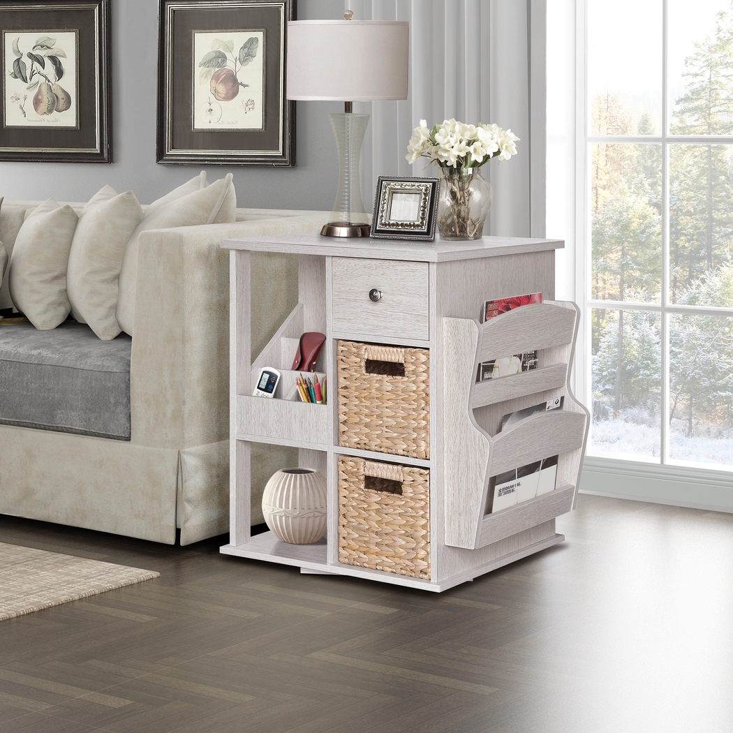 Orinia White End Table - Thumbnail - Image 2