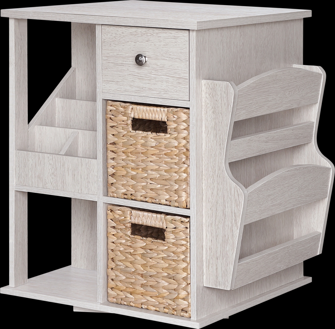 Orinia White End Table - Thumbnail - Image 1