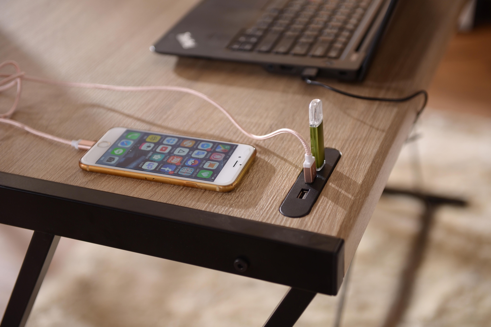 Orion Light Oak Desk - Thumbnail - Image 2