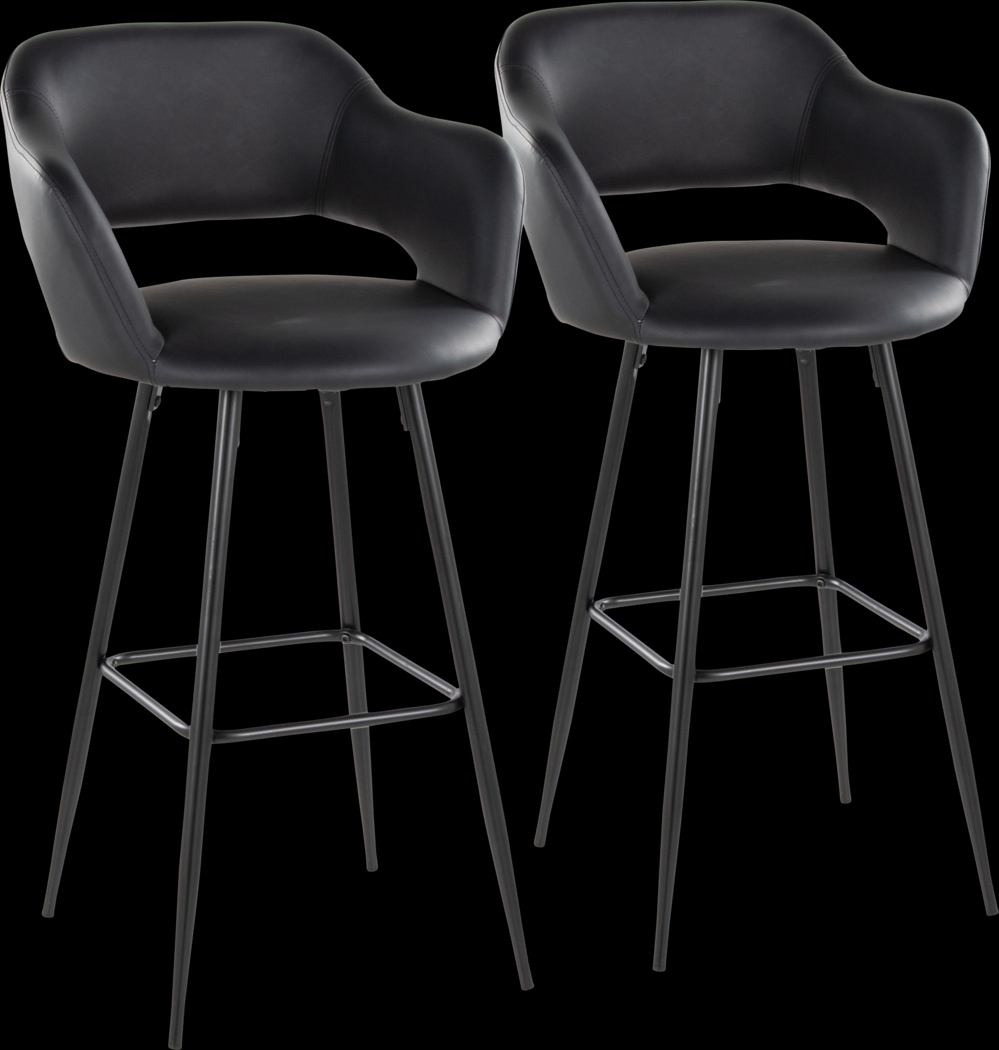 Orkhid Black Barstool, Set of 2 - Thumbnail - Image 1