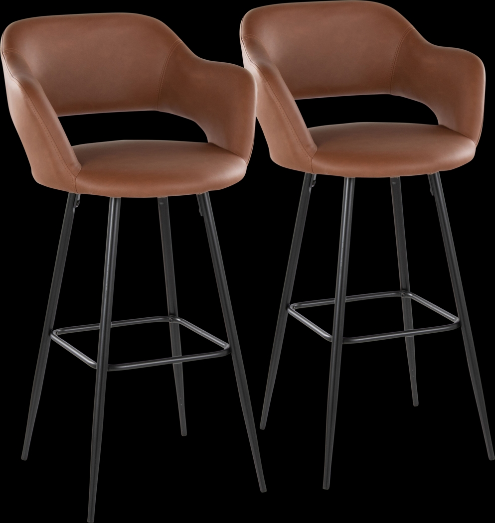 Orkhid Brown Barstool, Set of 2 - Thumbnail - Image 1