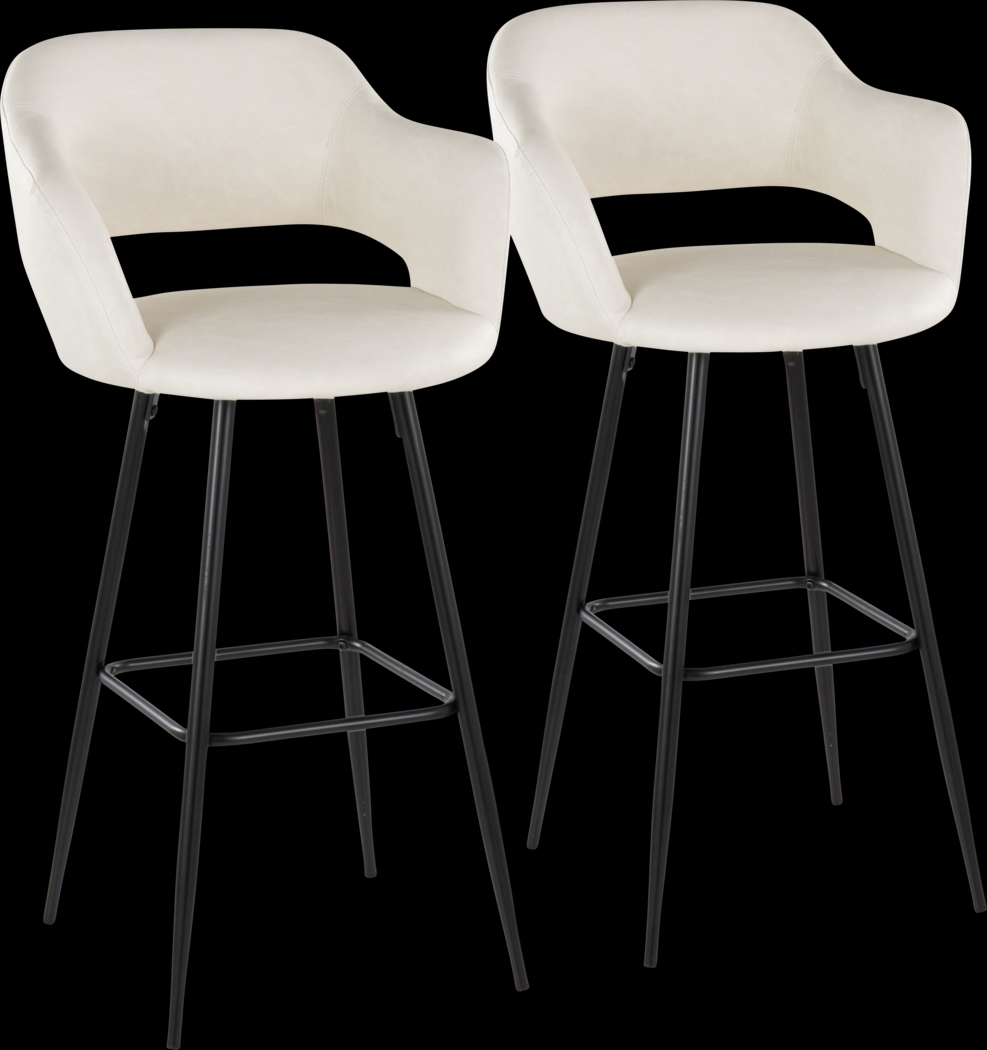 Orkhid Cream Barstool, Set of 2 - Thumbnail - Image 1