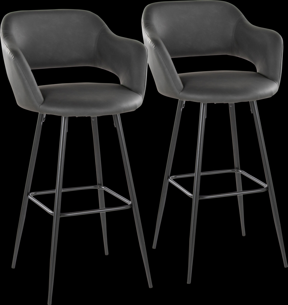 Orkhid Gray Barstool, Set of 2 - Thumbnail - Image 1