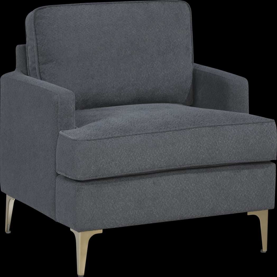 Orlan Drak Gray Accent Chair - Thumbnail - Image 1