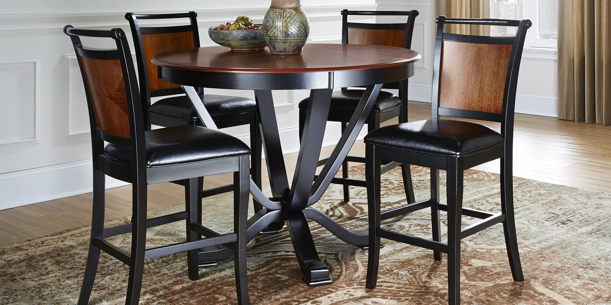 Orland Park Black 5 Pc Counter Height Dining Set - Thumbnail - Image 1