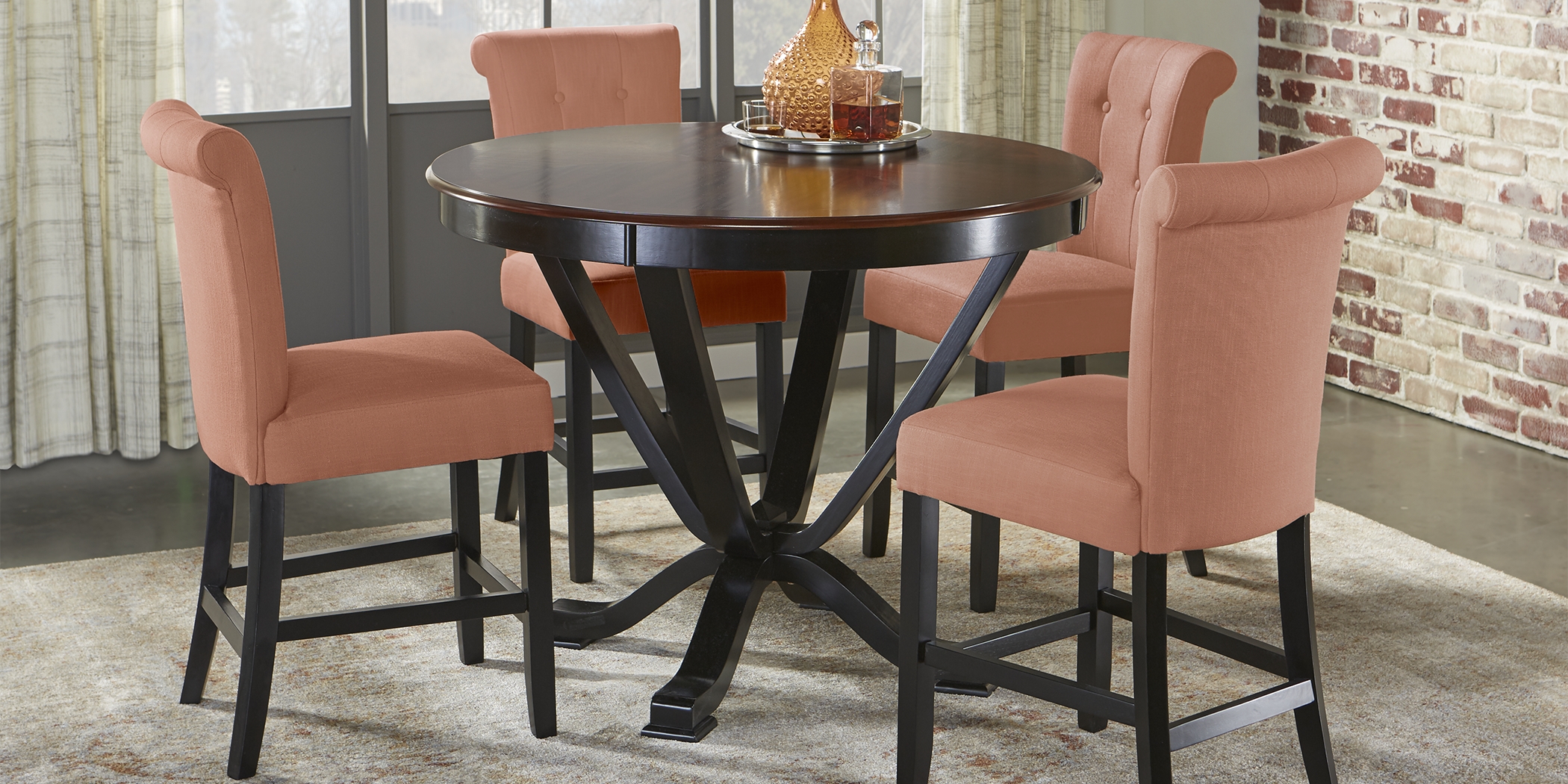 Orland Park Black Counter Height Dining Table - Thumbnail - Image 2