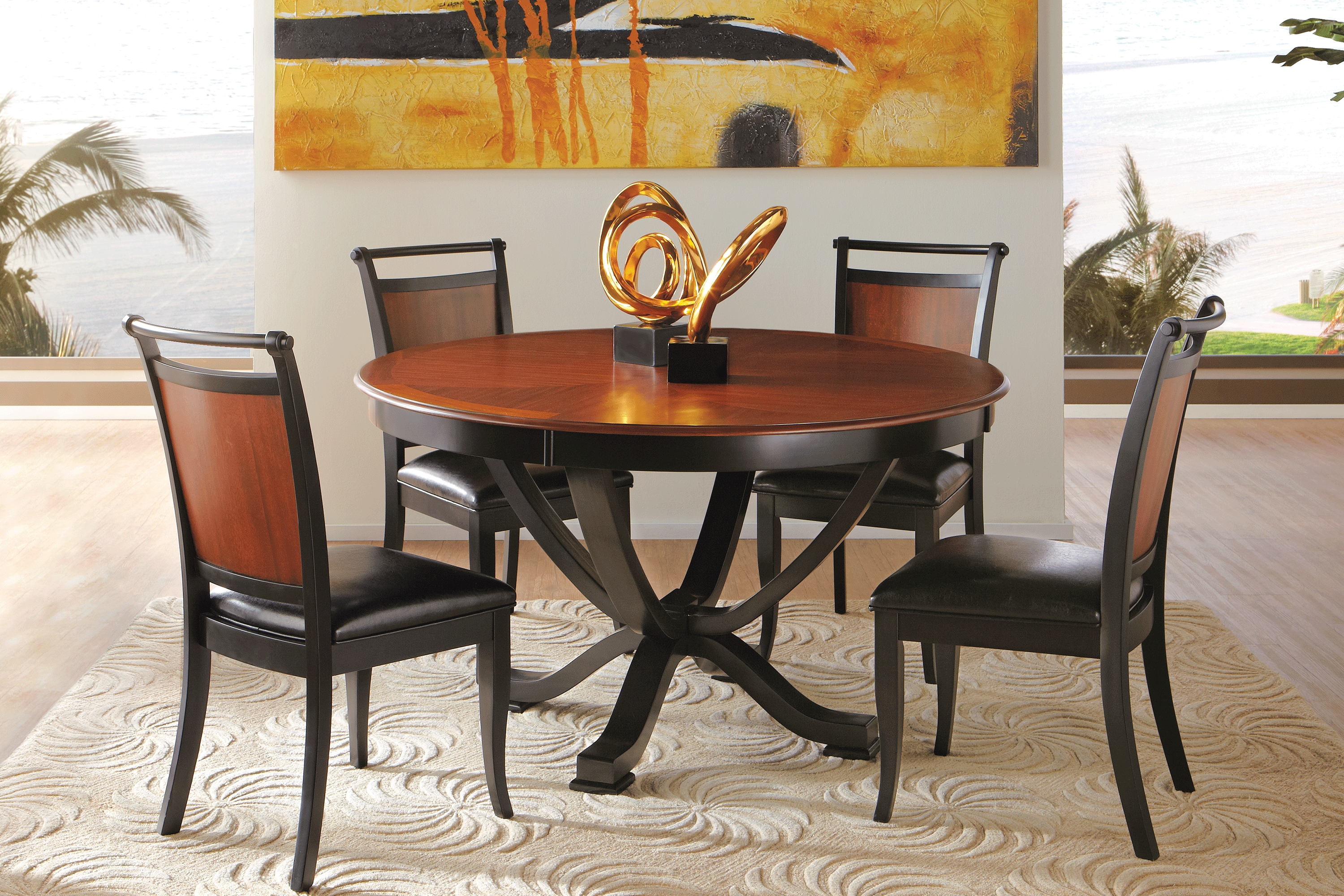 Orland Park Black 5 Pc Dining Set - Thumbnail - Image 1