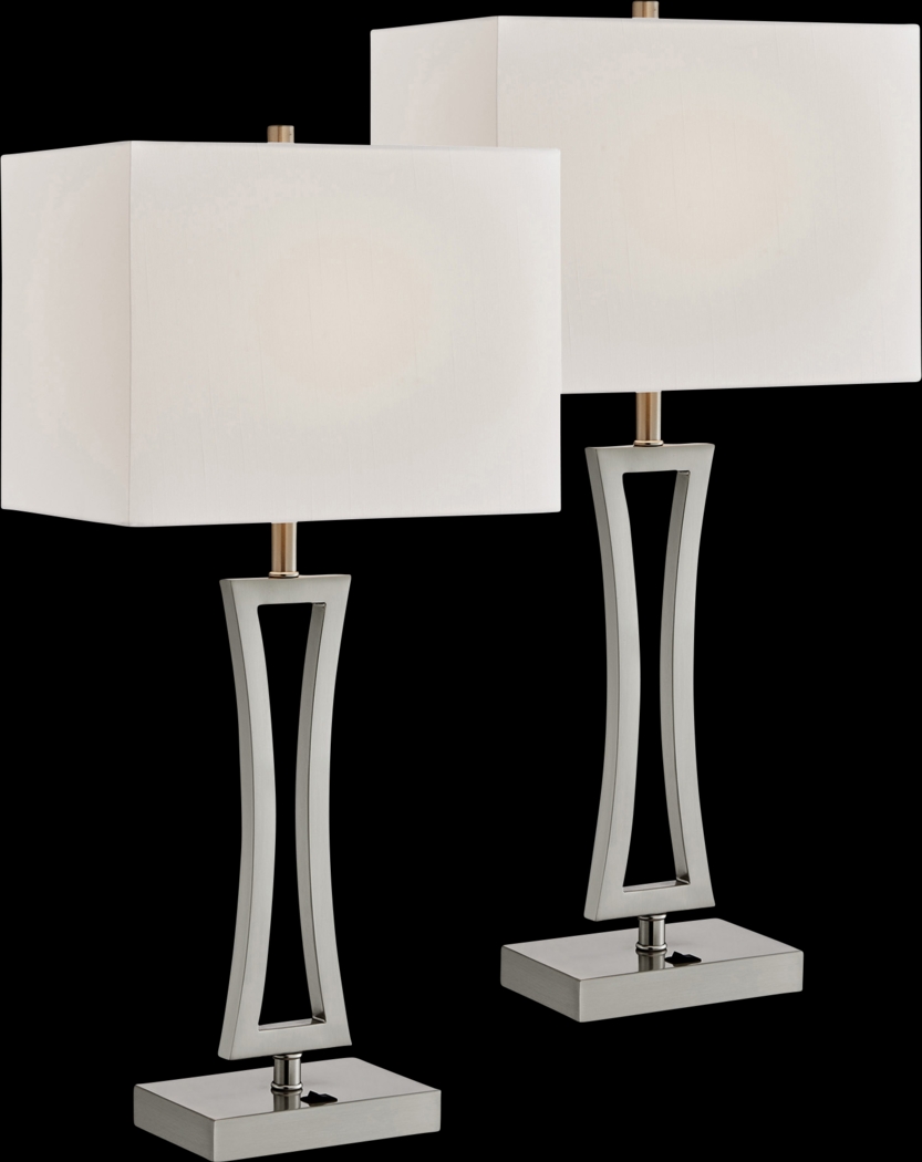 Orleanox Nickel Table Lamps, Set of 2 - Thumbnail - Image 1