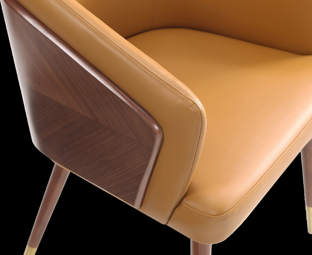 Orrantia Camel Arm Chair - Thumbnail - Image 4