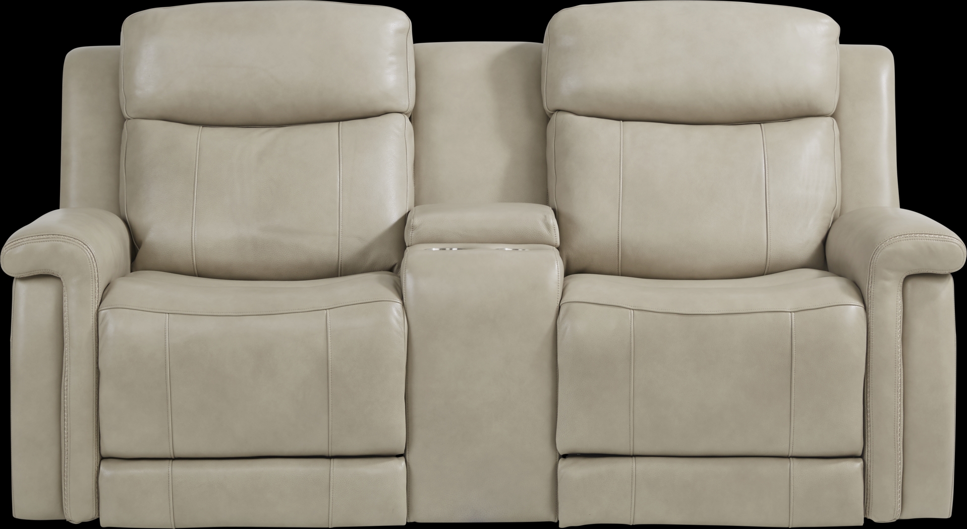 Orsini Beige Leather 5 Pc Dual Power Reclining Living Room - Thumbnail - Image 5