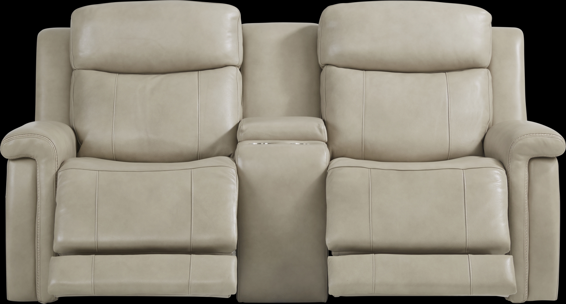 Orsini Beige Leather 8 Pc Dual Power Reclining Living Room - Thumbnail - Image 9