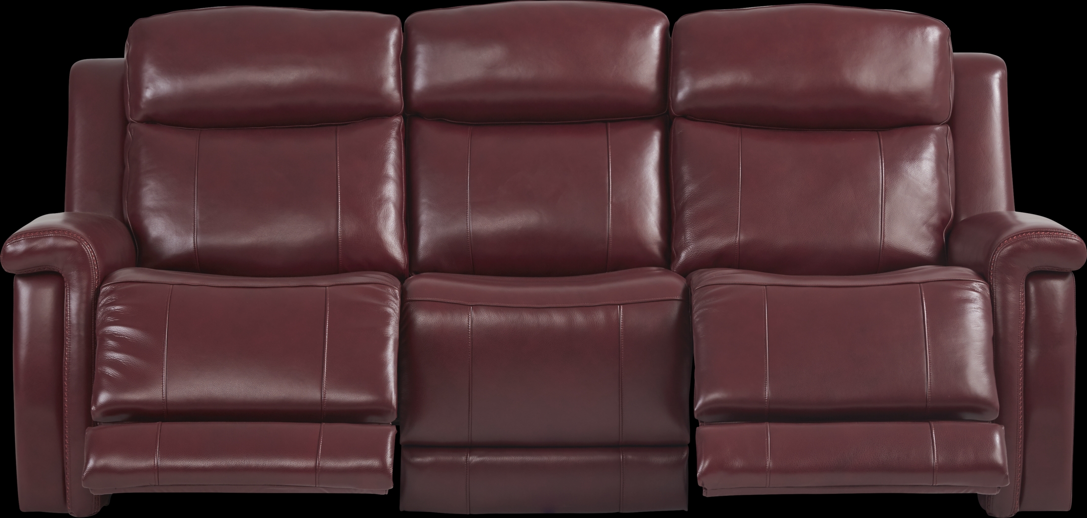 Orsini Red Leather 3 Pc Living Room with Dual Power Reclining Sofa - Thumbnail - Image 4