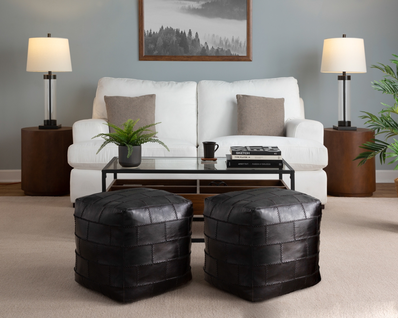 Orvin Black Ottoman - Thumbnail - Image 2