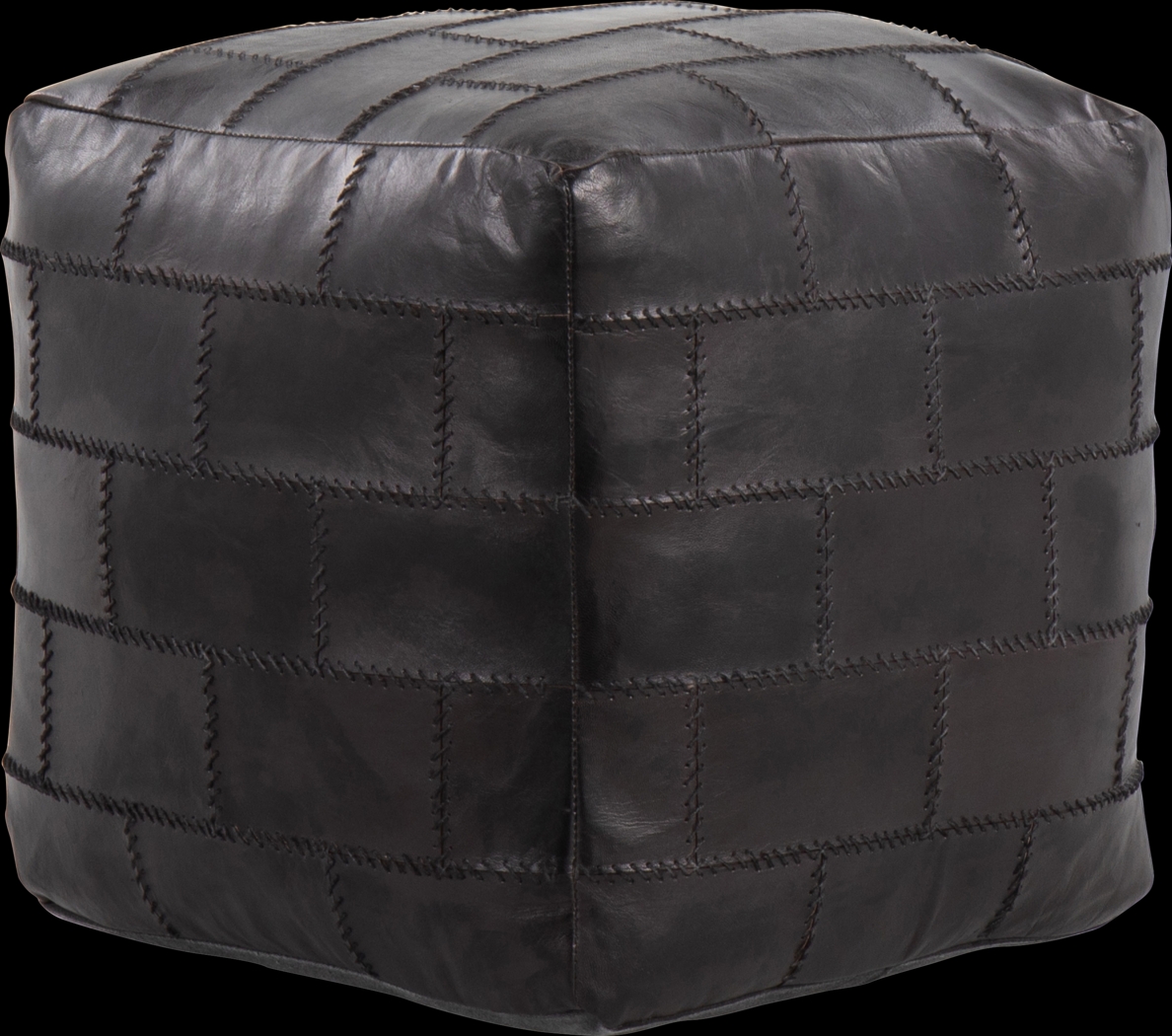 Orvin Black Ottoman - Thumbnail - Image 1
