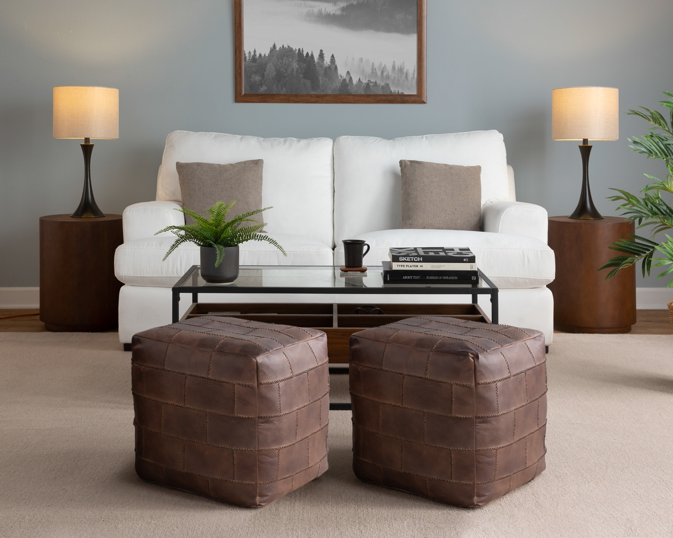 Orvin Gray Ottoman - Thumbnail - Image 2