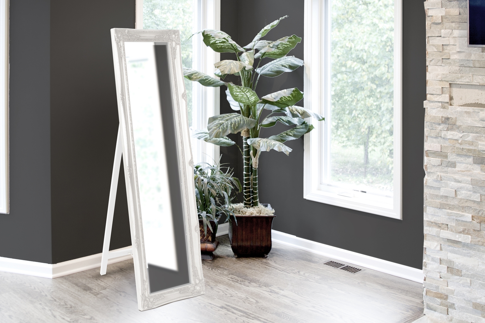 Orwell White Leaner Mirror - Thumbnail - Image 4