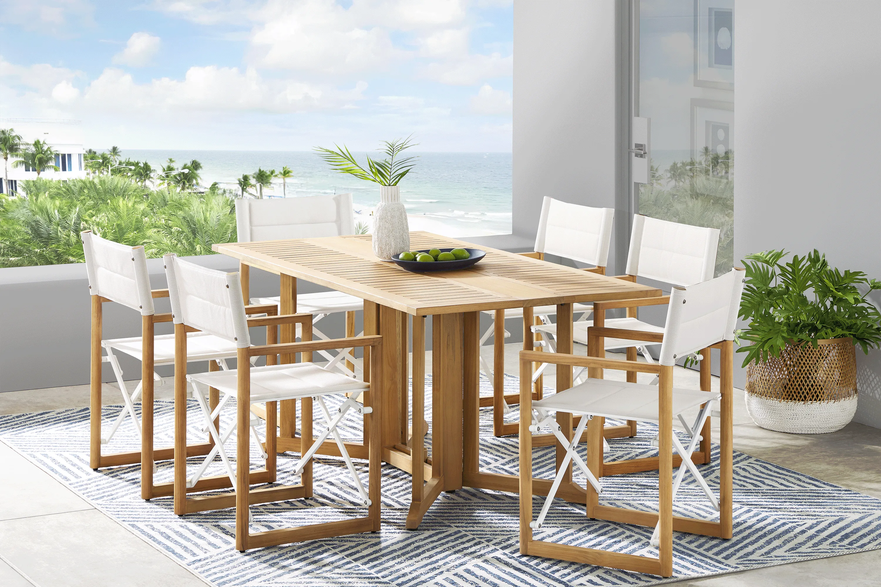 Oscar White Outdoor Sling Folding Chair - Thumbnail - Image 2