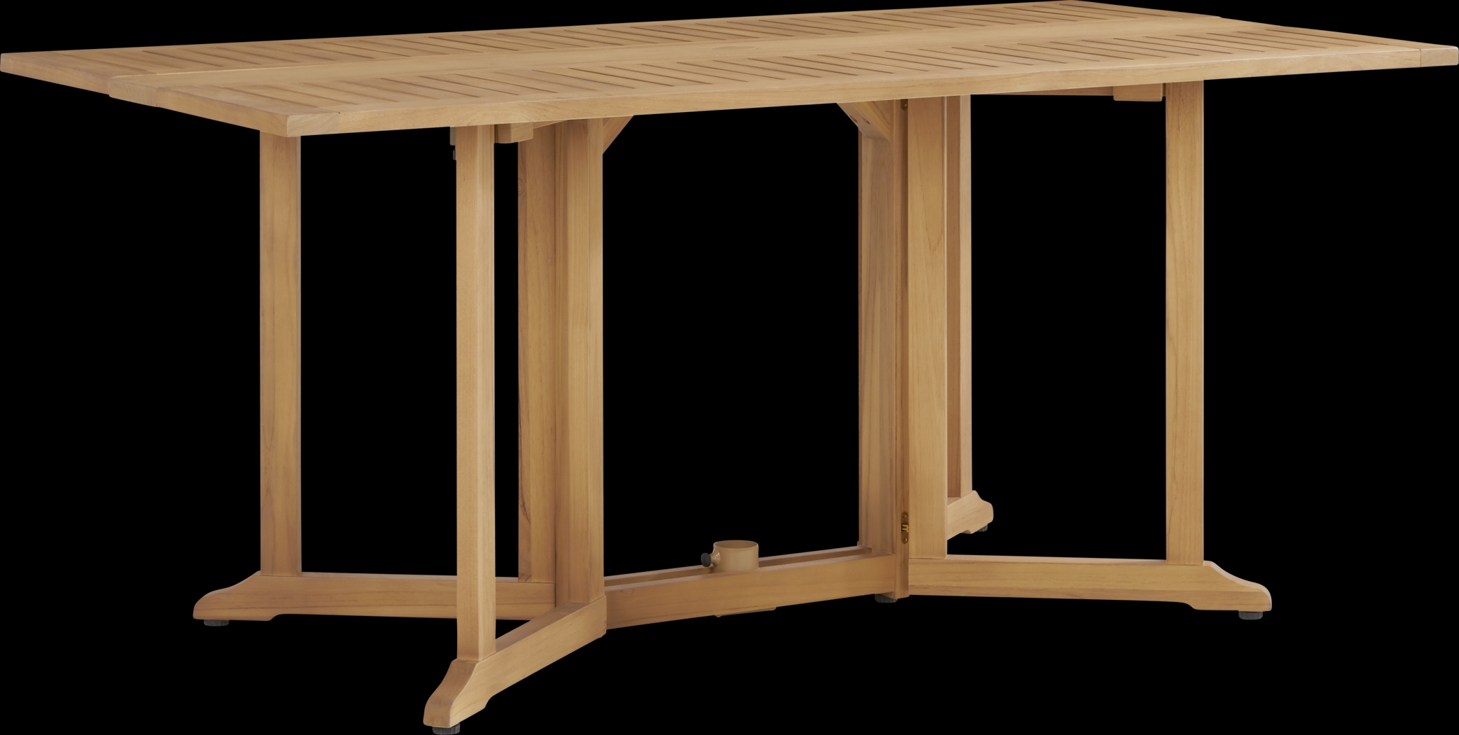 Oscar Natural Folding Outdoor Dining Table - Thumbnail - Image 1