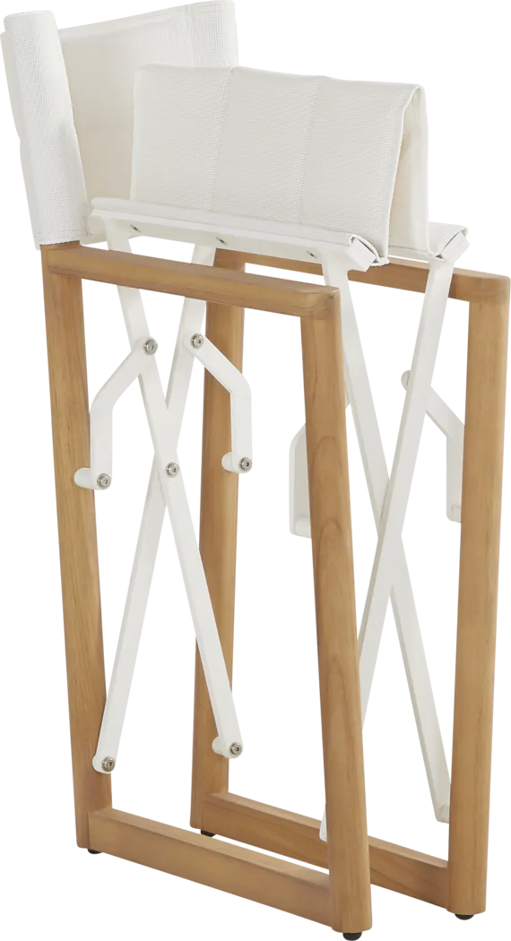 Oscar White Outdoor Sling Folding Chair - Thumbnail - Image 4