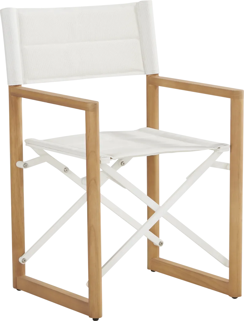 Oscar White Outdoor Sling Folding Chair - Thumbnail - Image 1