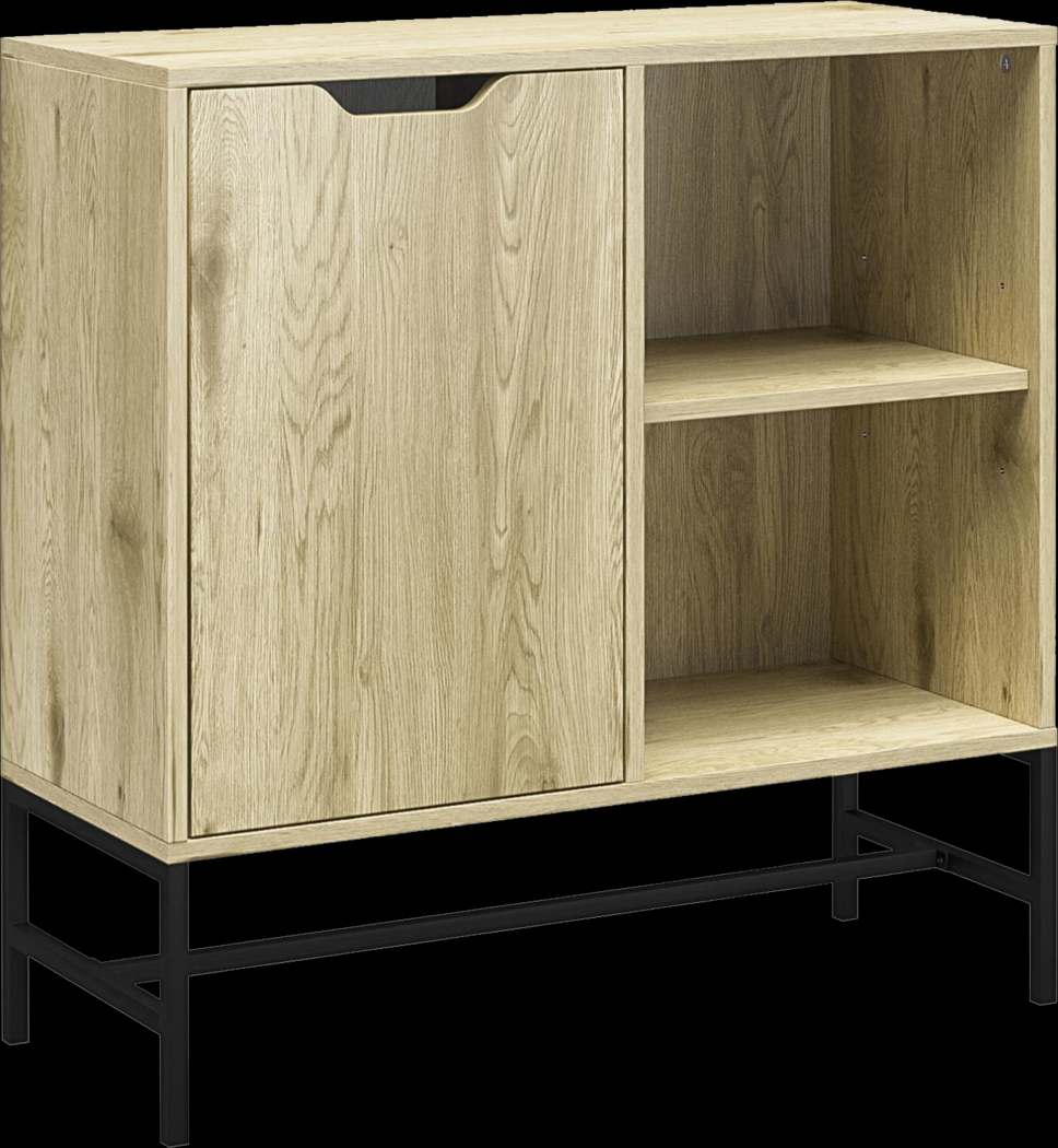 Oscolo Oak Accent Cabinet - Thumbnail - Image 1