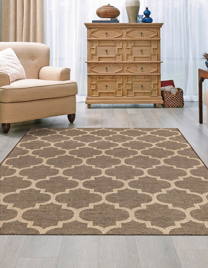 Oshrat Brown 5'5 x 8' Rug - Thumbnail - Image 3
